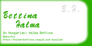bettina halma business card